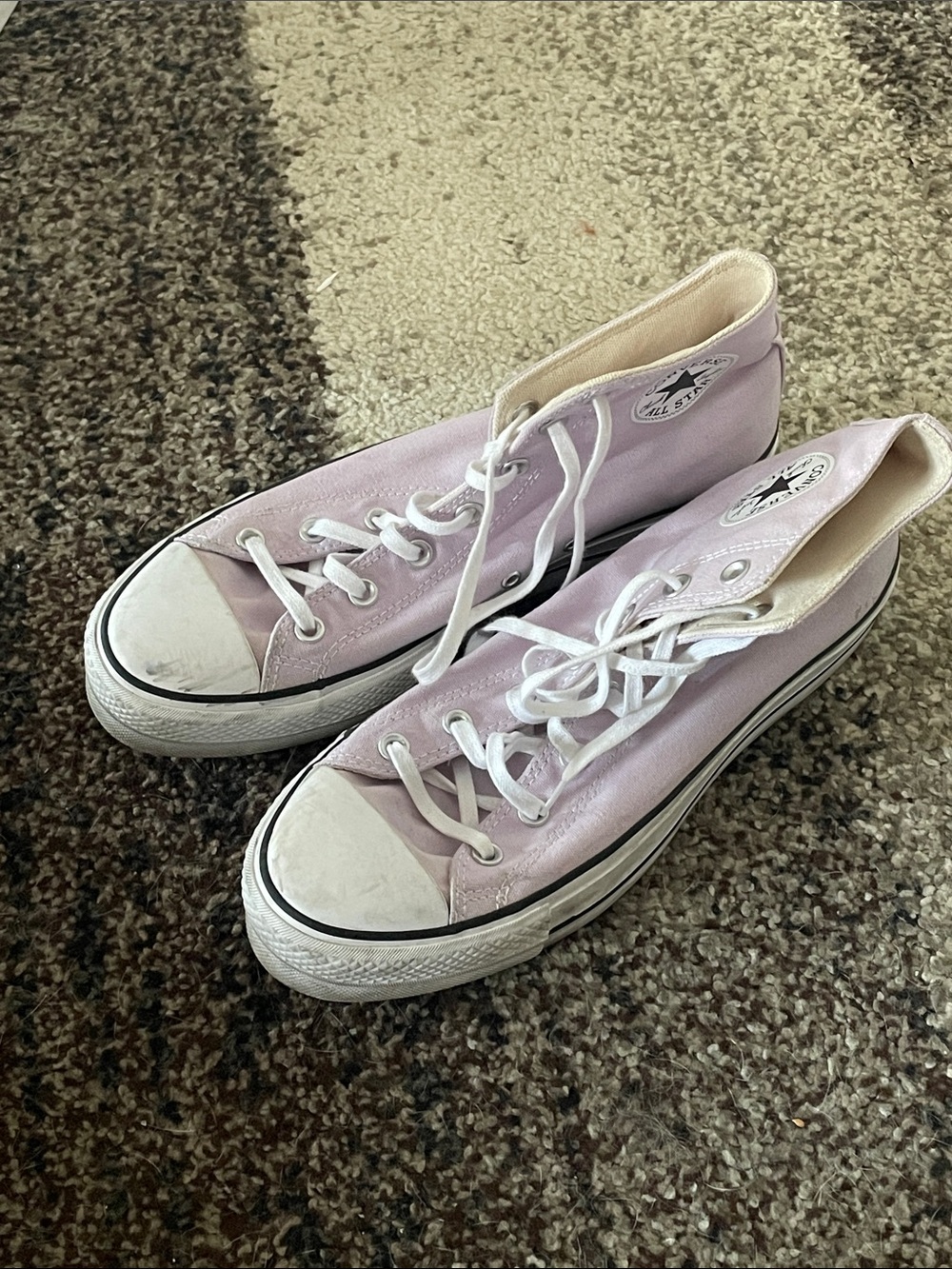 Women’s Converse All Star Platform Sneakers Size 11 Lavender - Picture 1 of 1